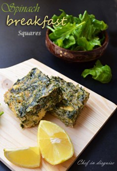 Spinach breakfast squares