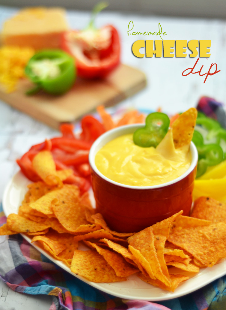 Nacho cheese dip, super easy to make and so tasty